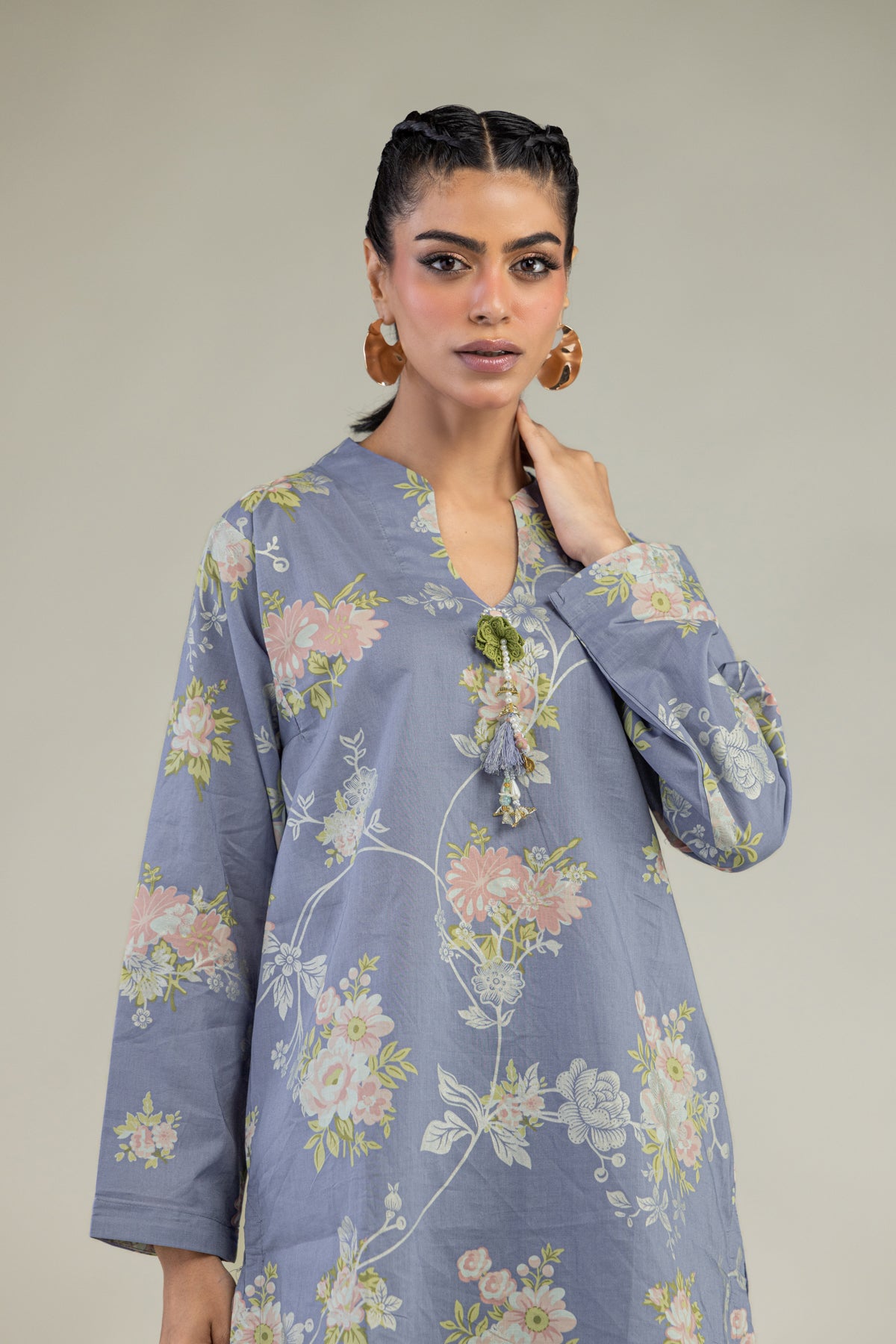 Floral Cambric Kurta
