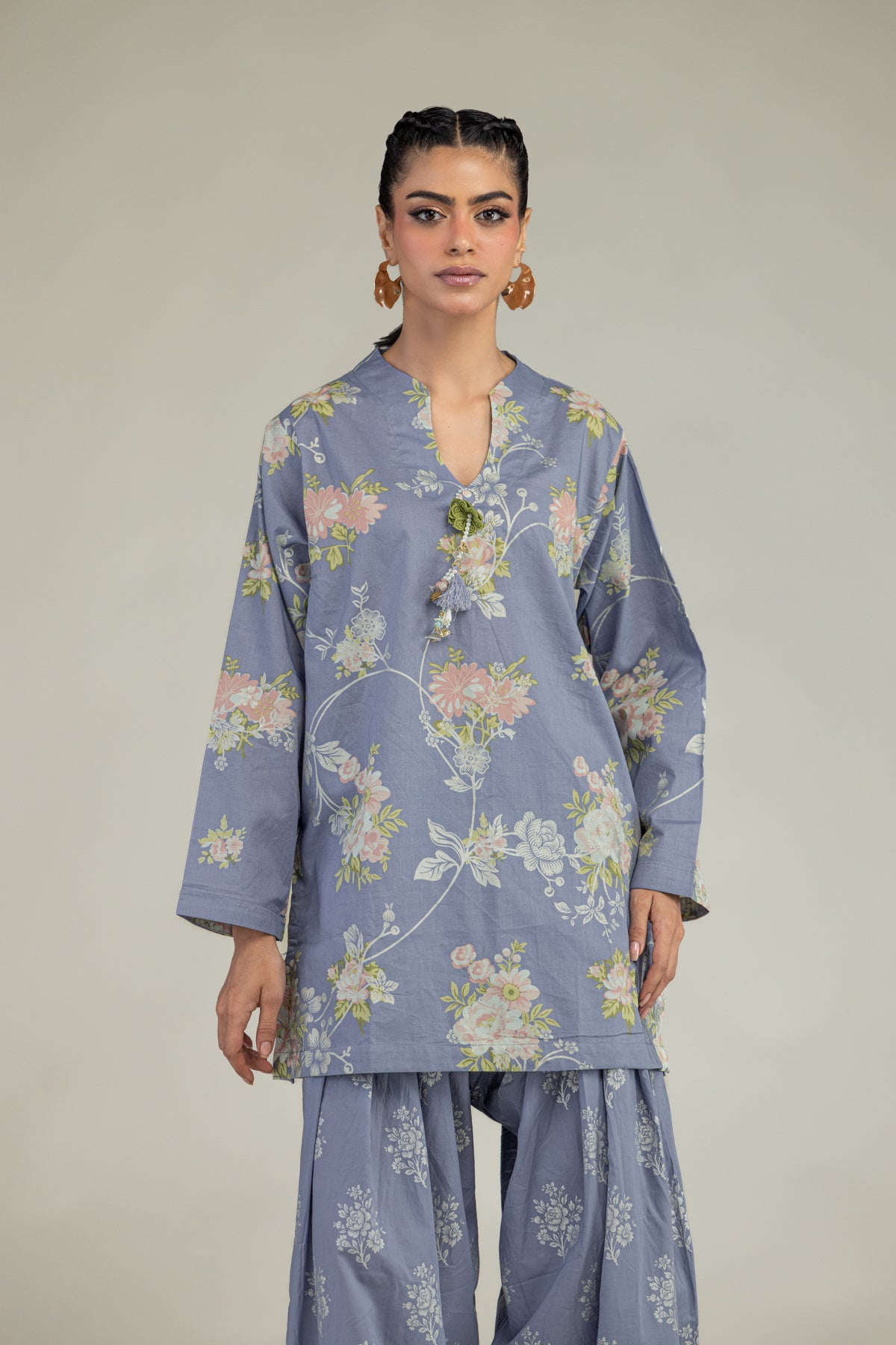 Floral Cambric Kurta