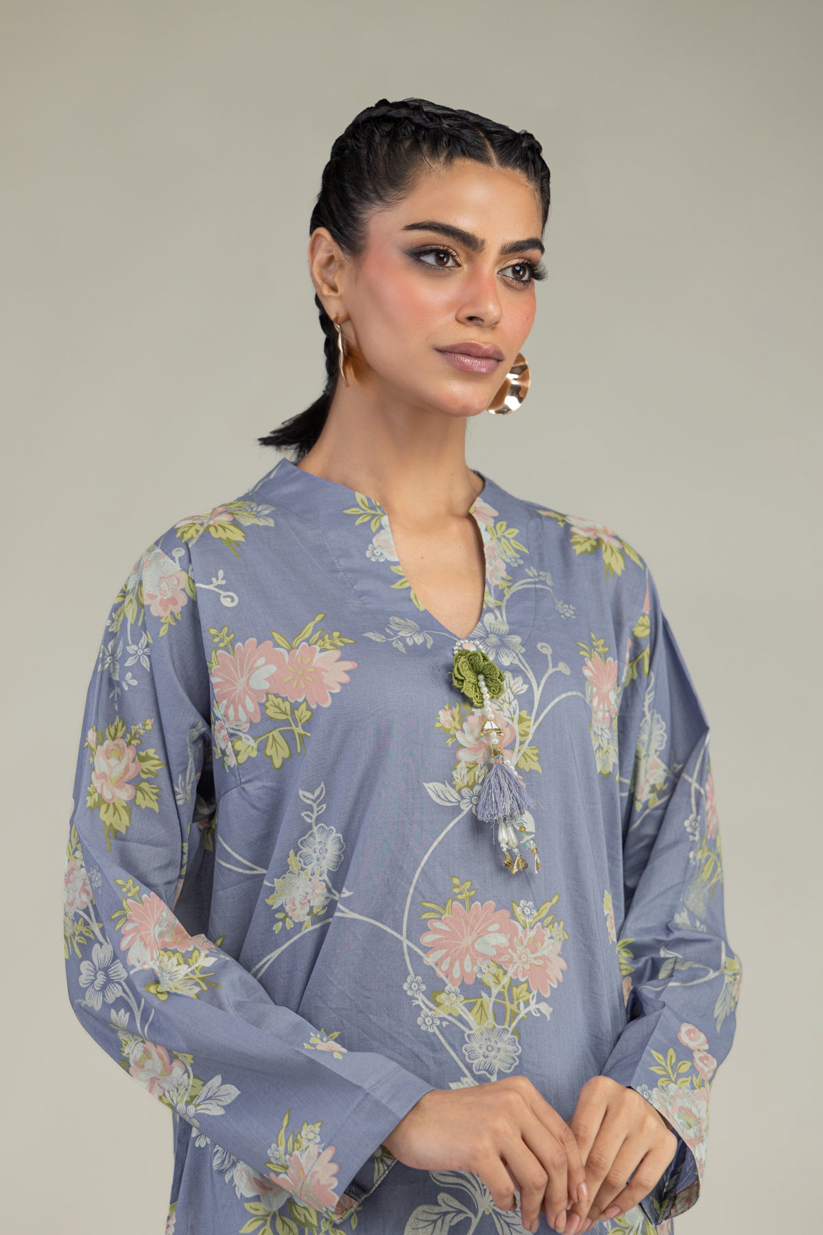 Floral Cambric Kurta