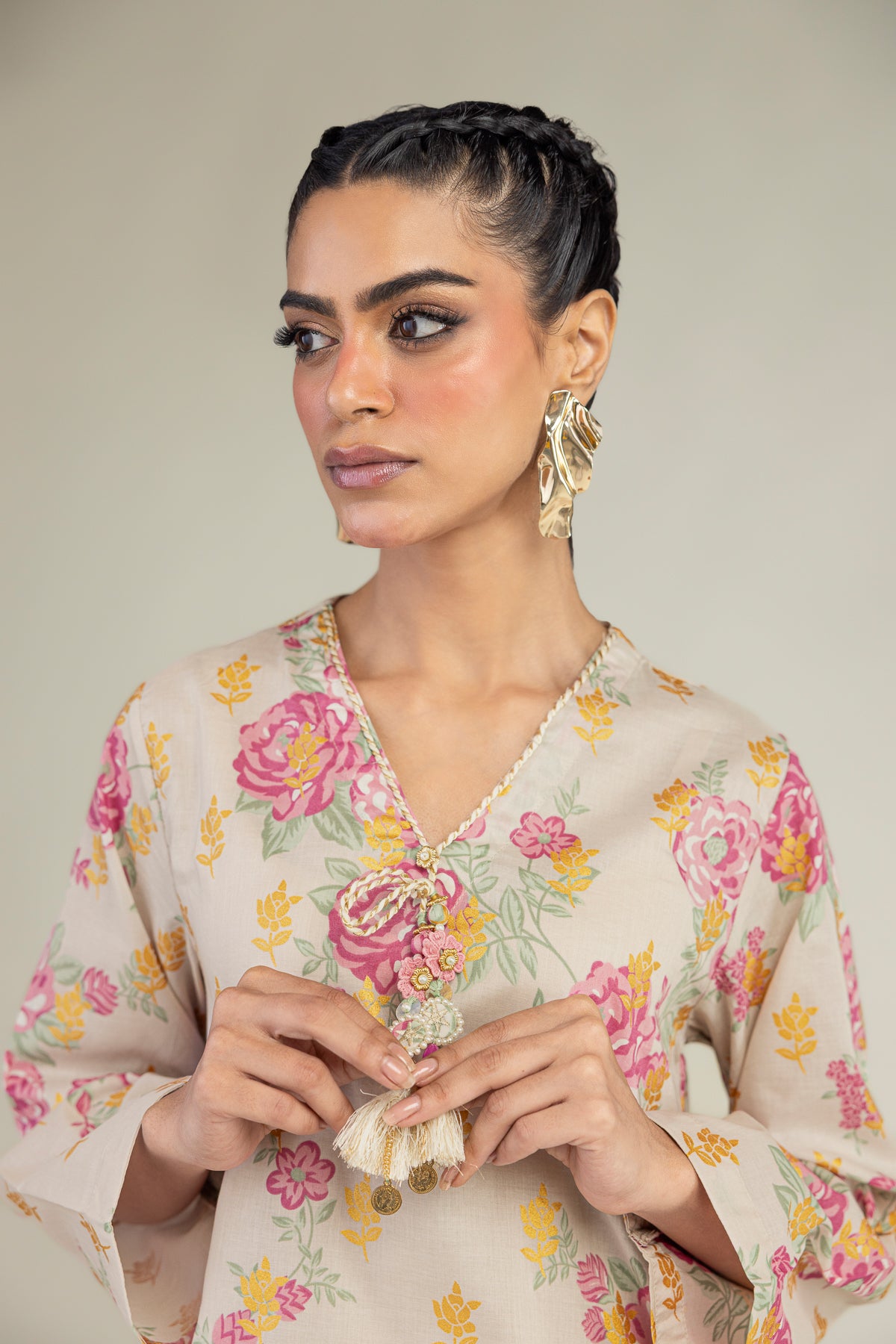 Floral Cambric Kurta