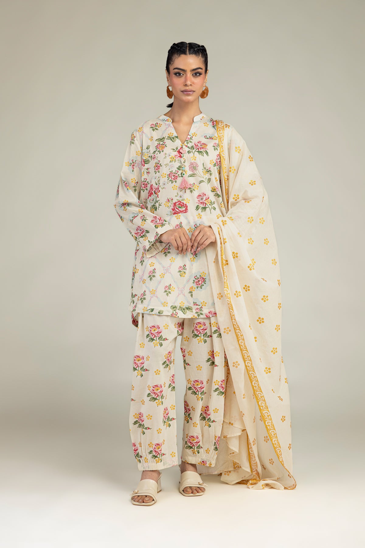 Floral Cambric Shalwar 