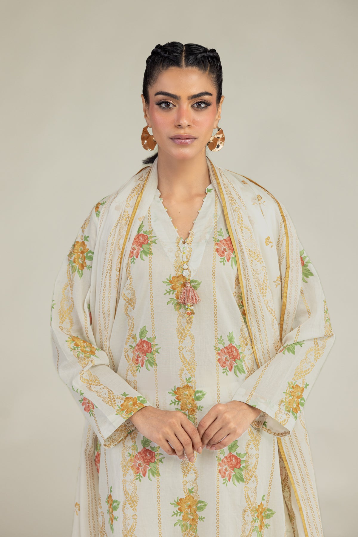 Floral Lawn Dupatta