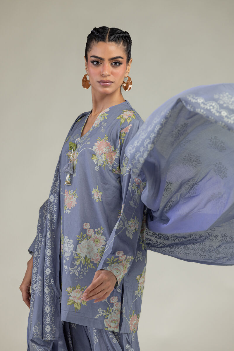 Lawn Floral Dupatta