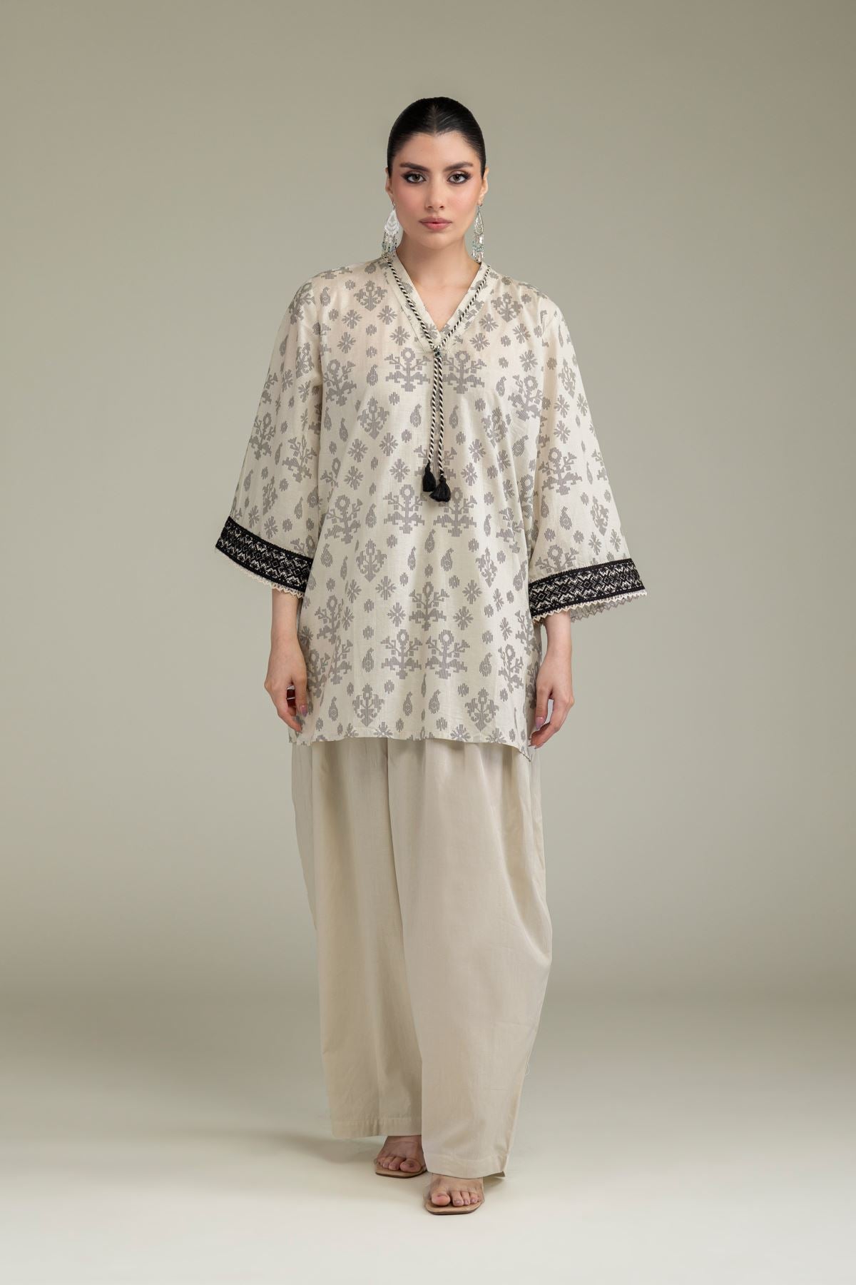 Lawn V-Neck Kurta