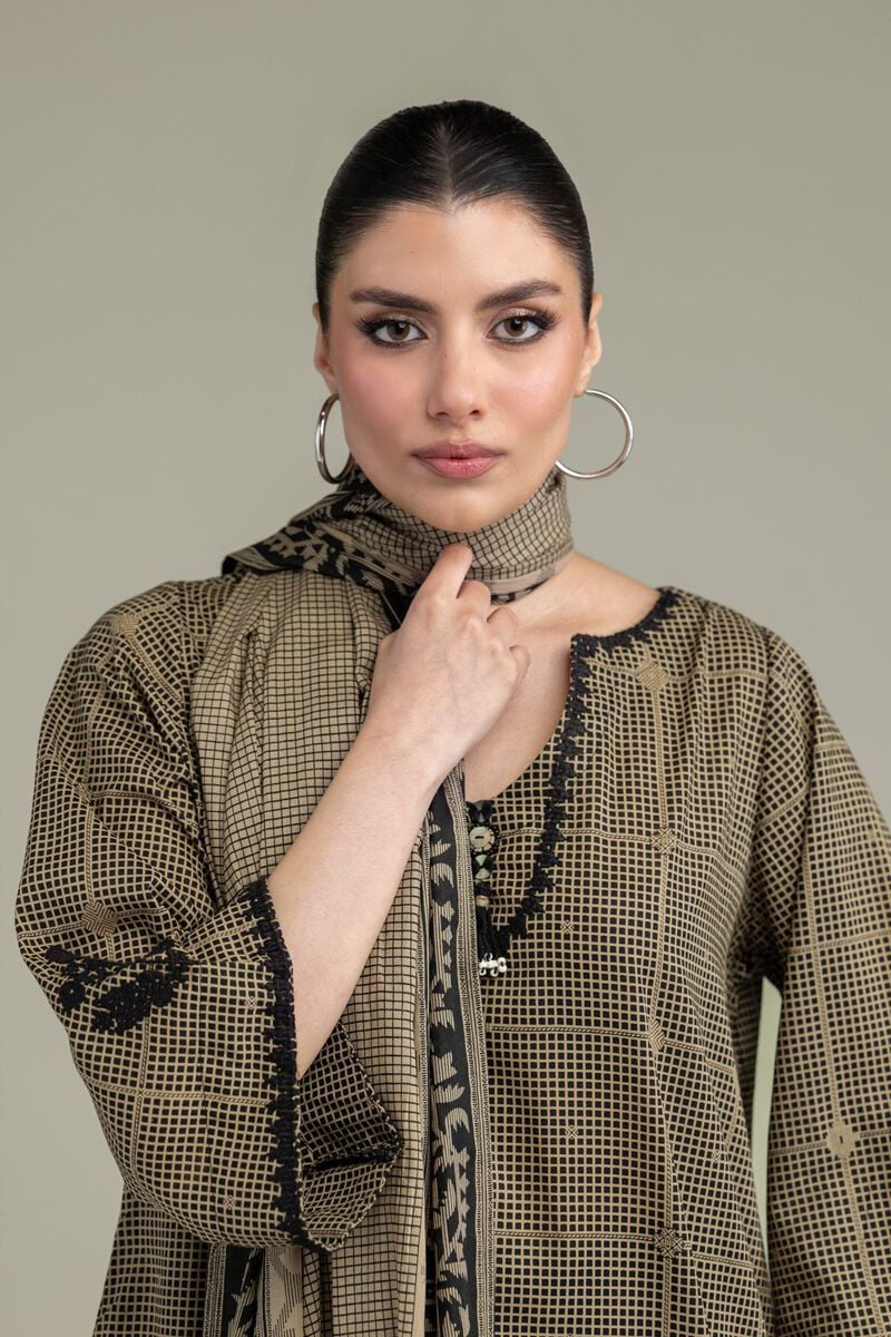 Beige Lawn Dupatta