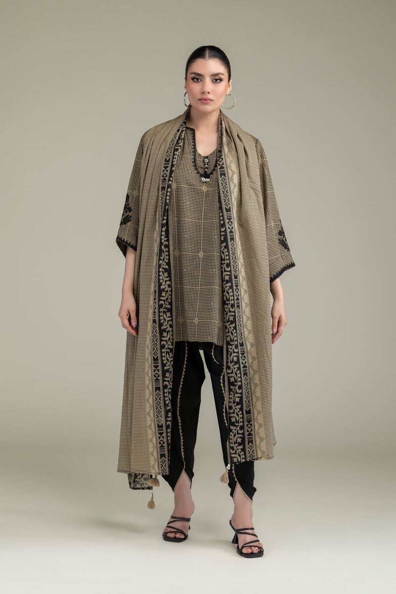 Beige Lawn Dupatta