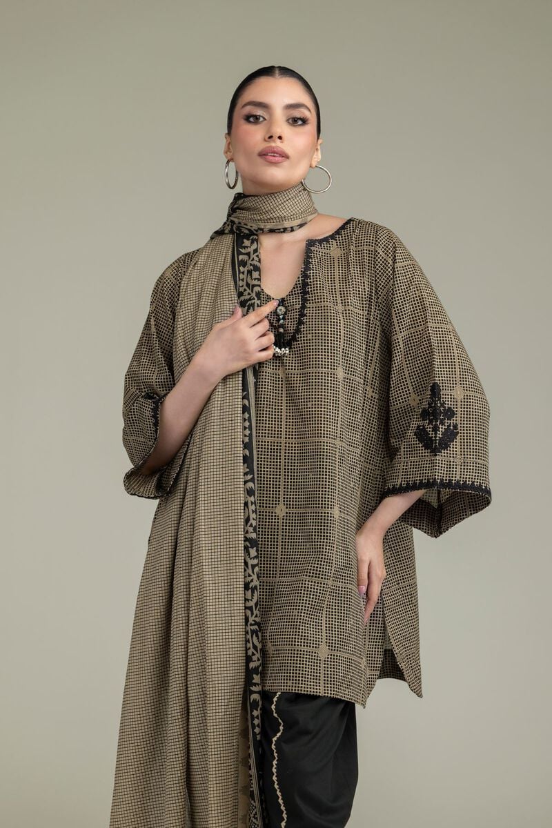 Beige Lawn Dupatta