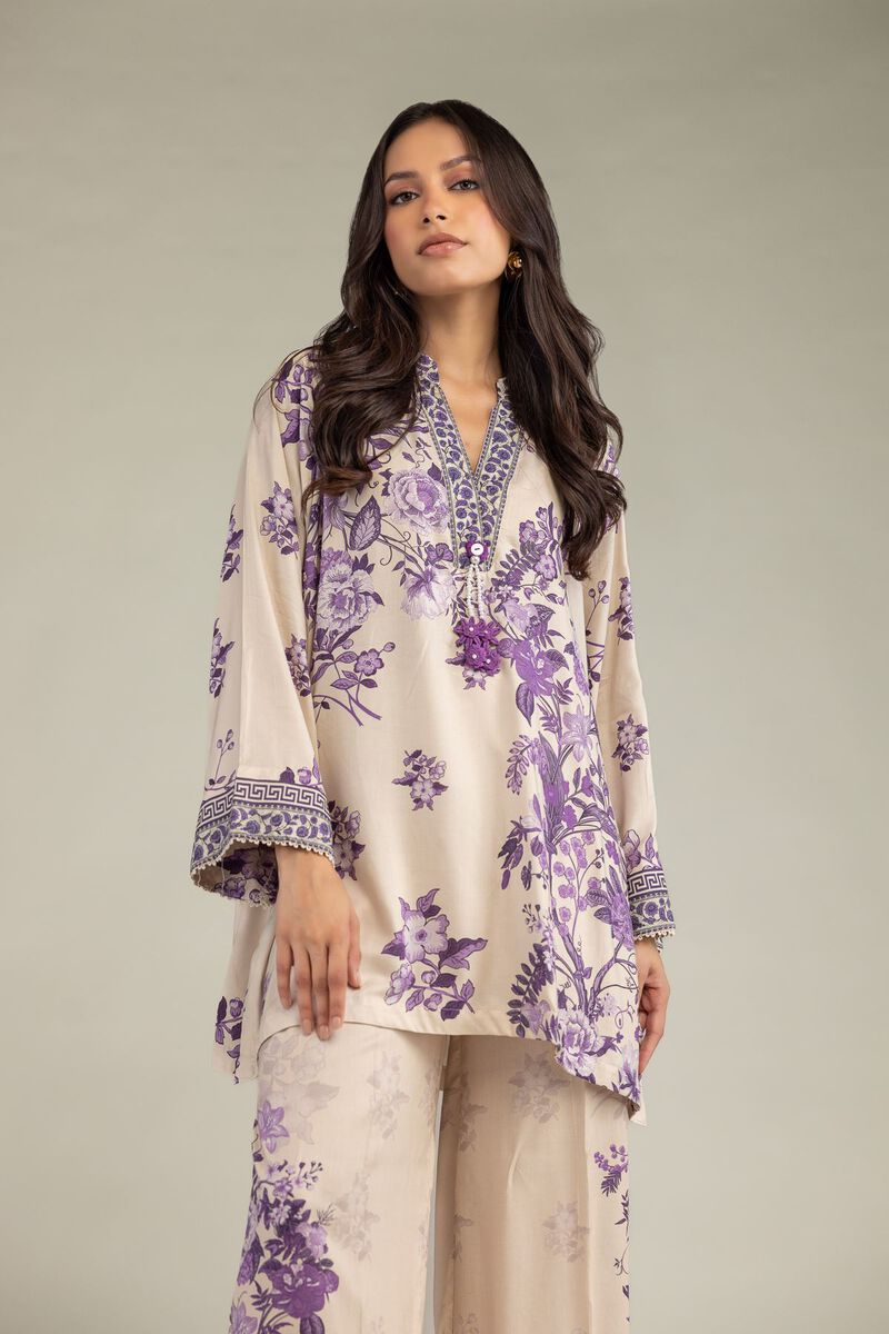 Floral V-Neck Kurta