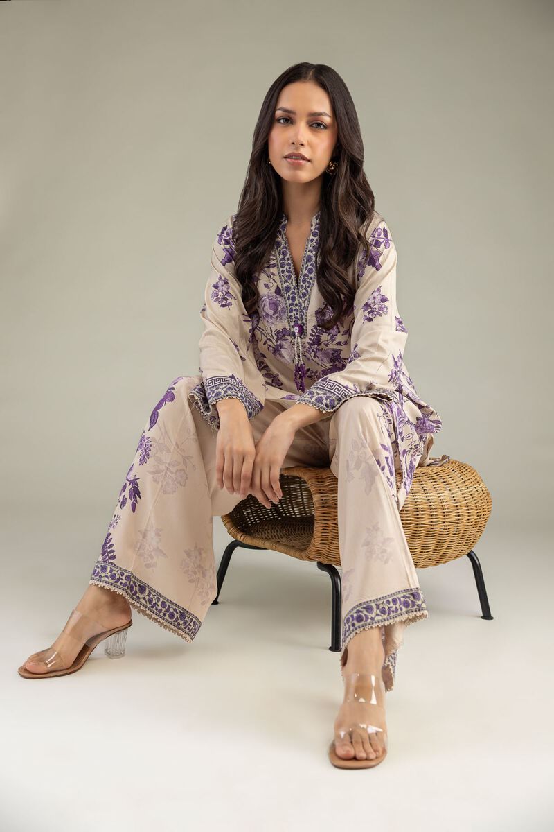 Floral V-Neck Kurta