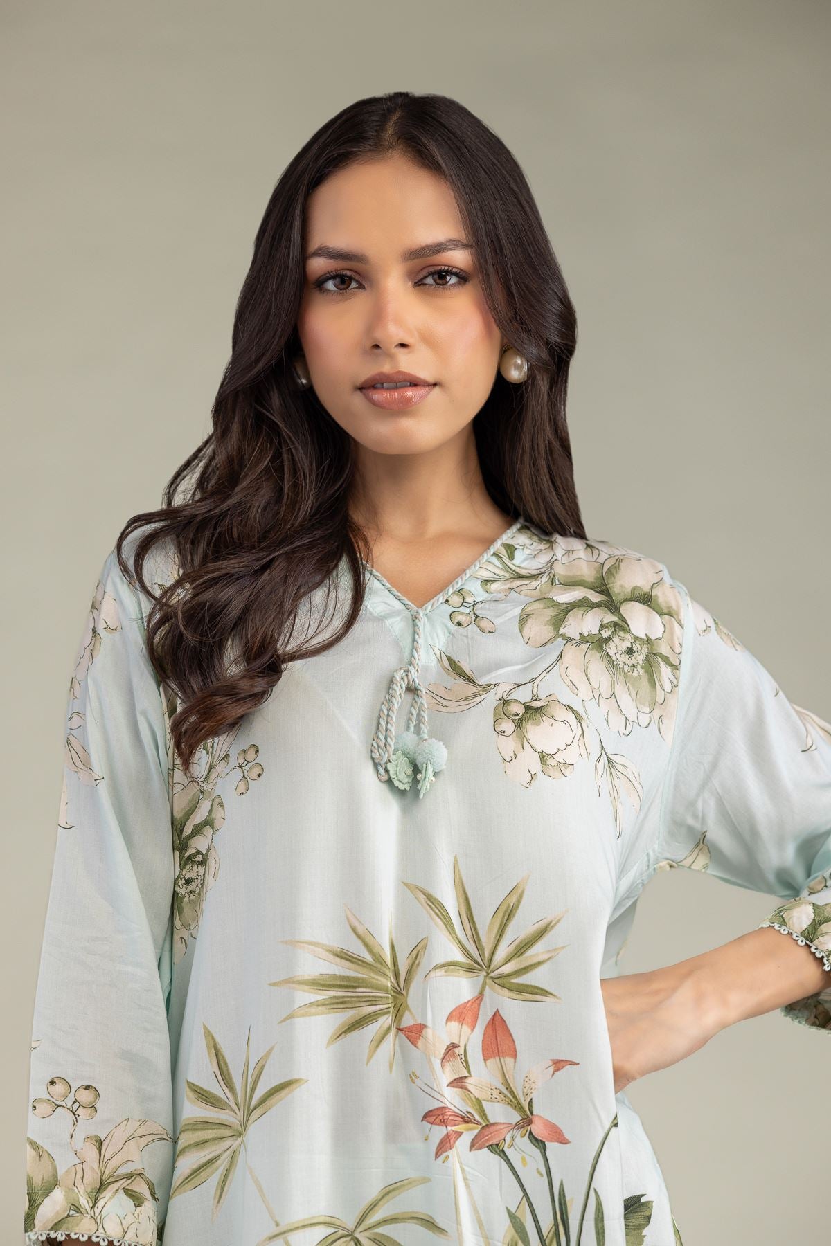 Long Floral Kurta