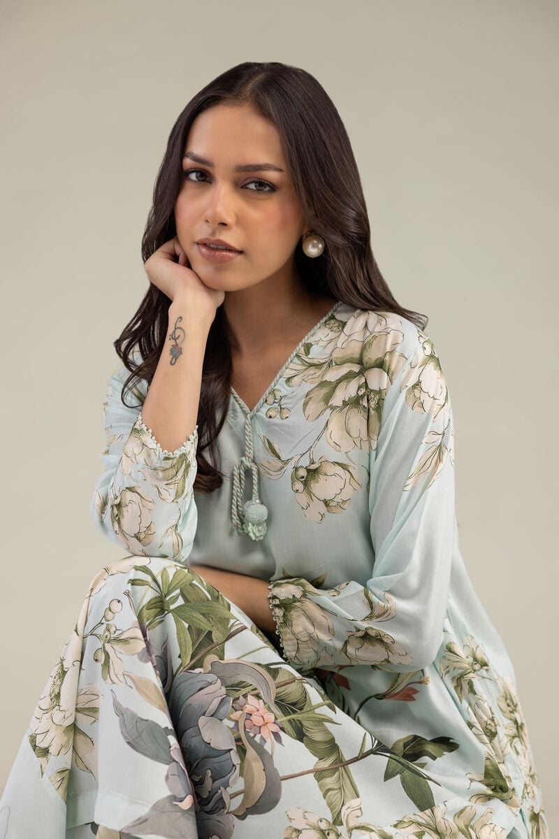 Long Floral Kurta