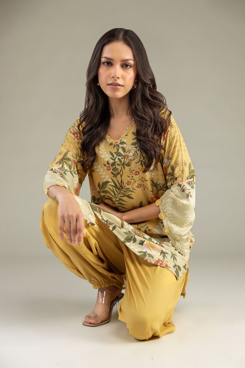 Short Floral Kurta