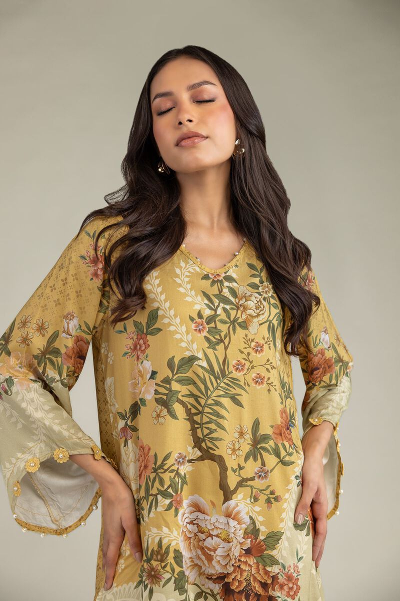Short Floral Kurta