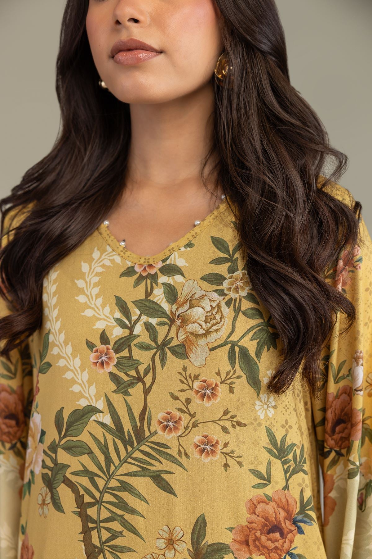 Short Floral Kurta
