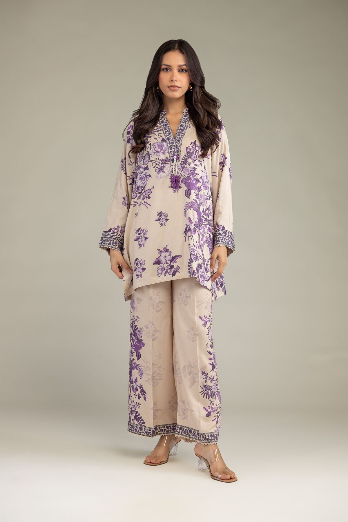 Floral Viscose Pants