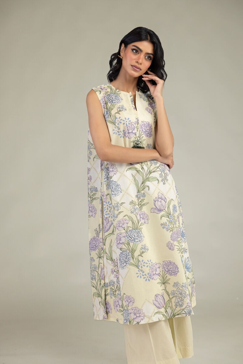 Floral Sleeveless Kurta