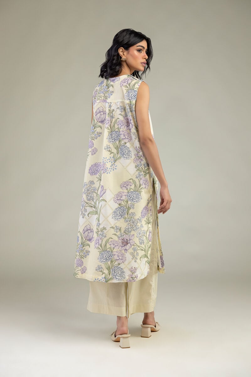 Floral Sleeveless Kurta