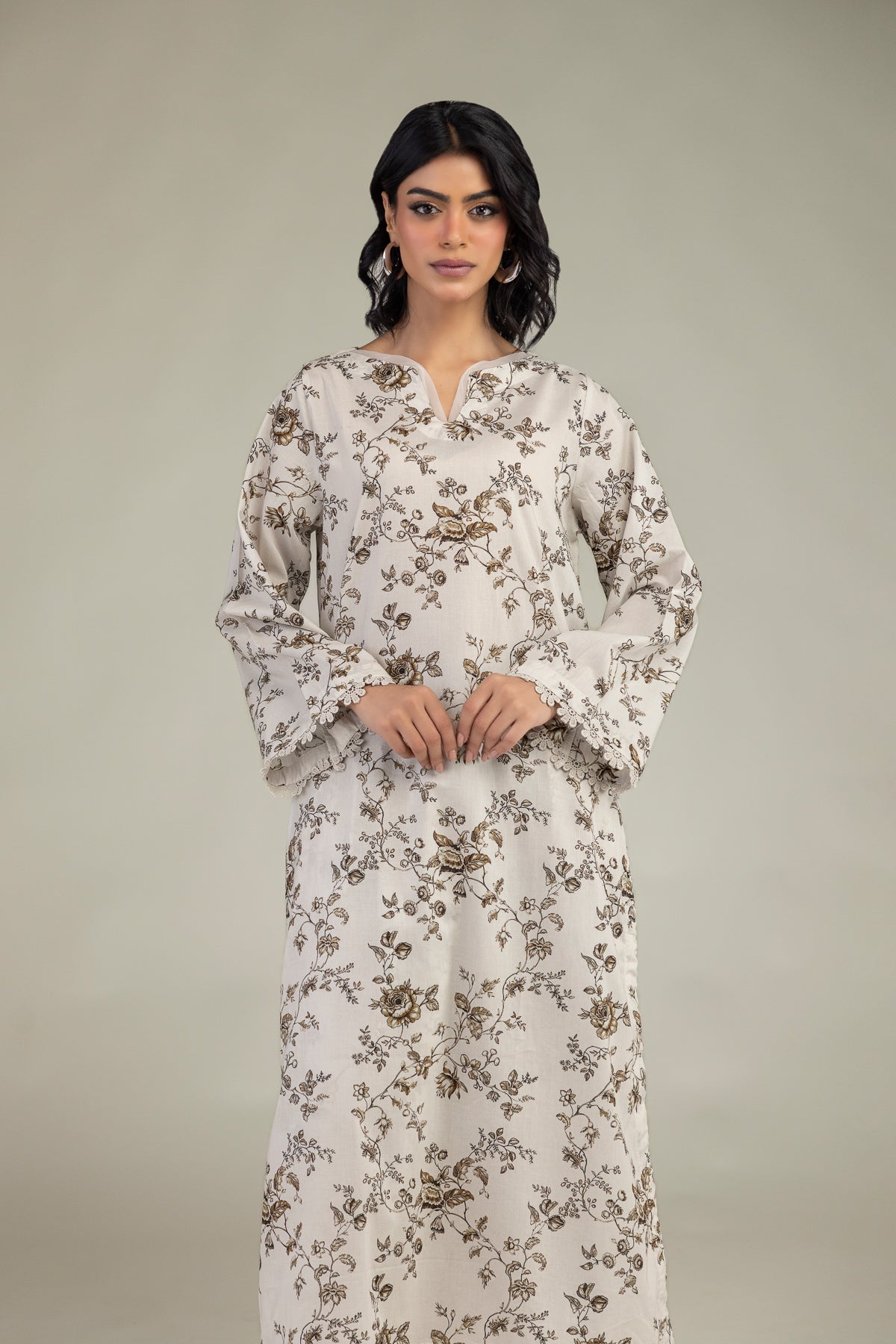 Floral Cambric Kurta