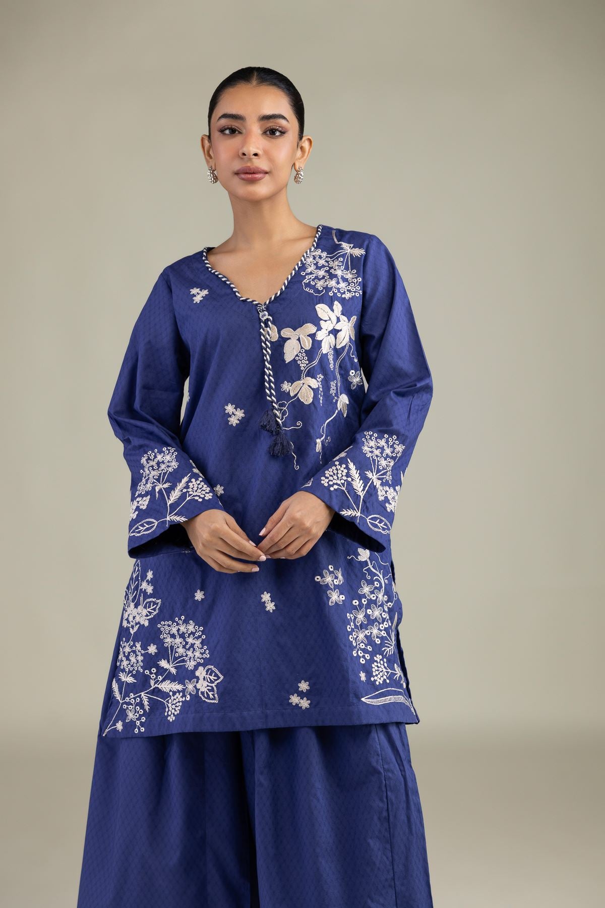 Cotton Navy Kurta