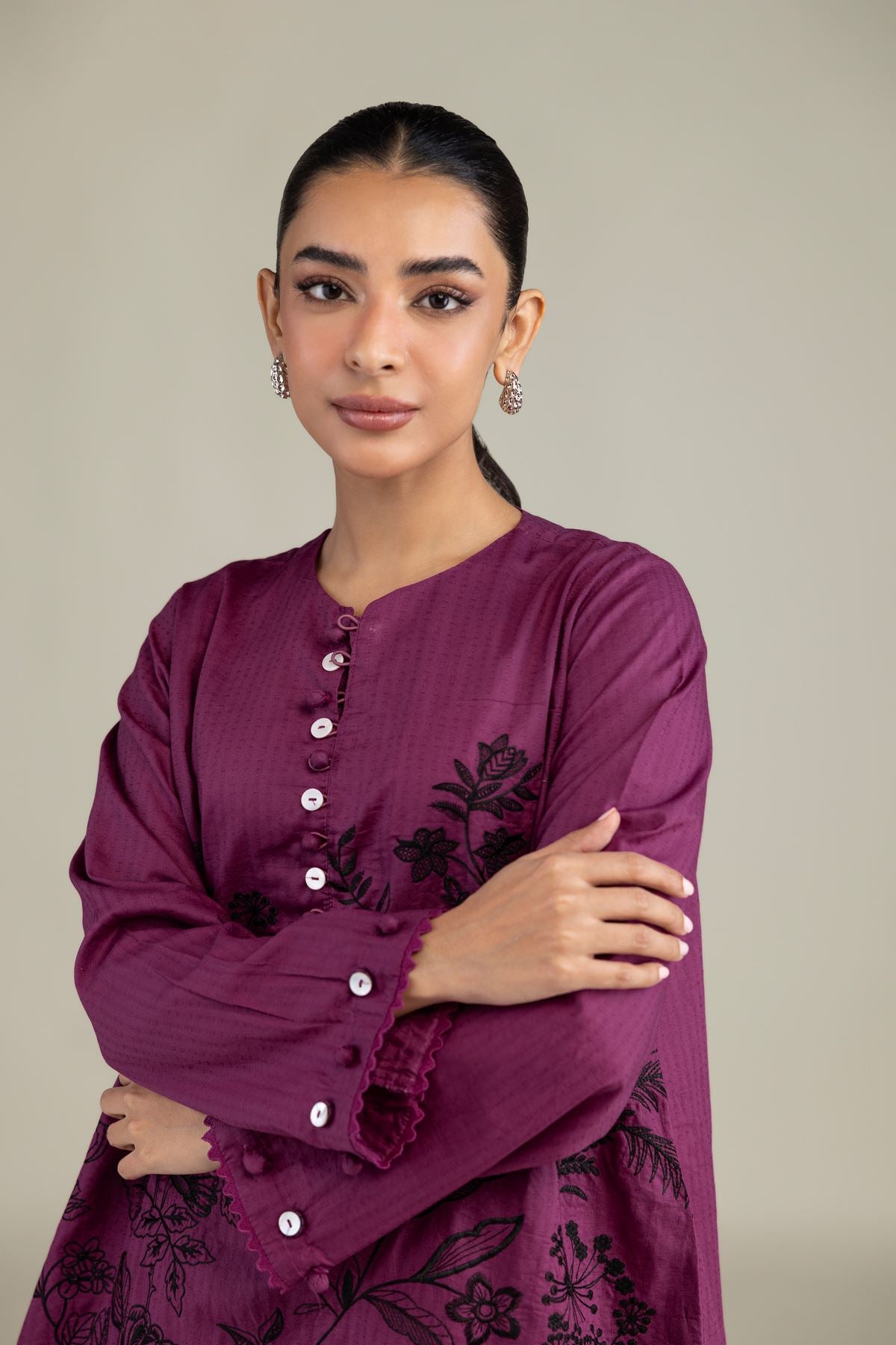 Short Floral Kurta