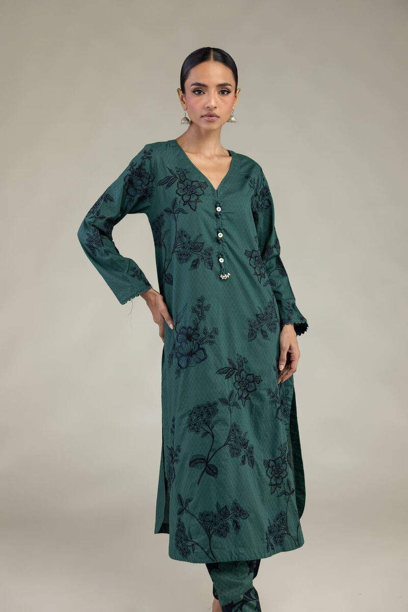 Green Longline Kurta