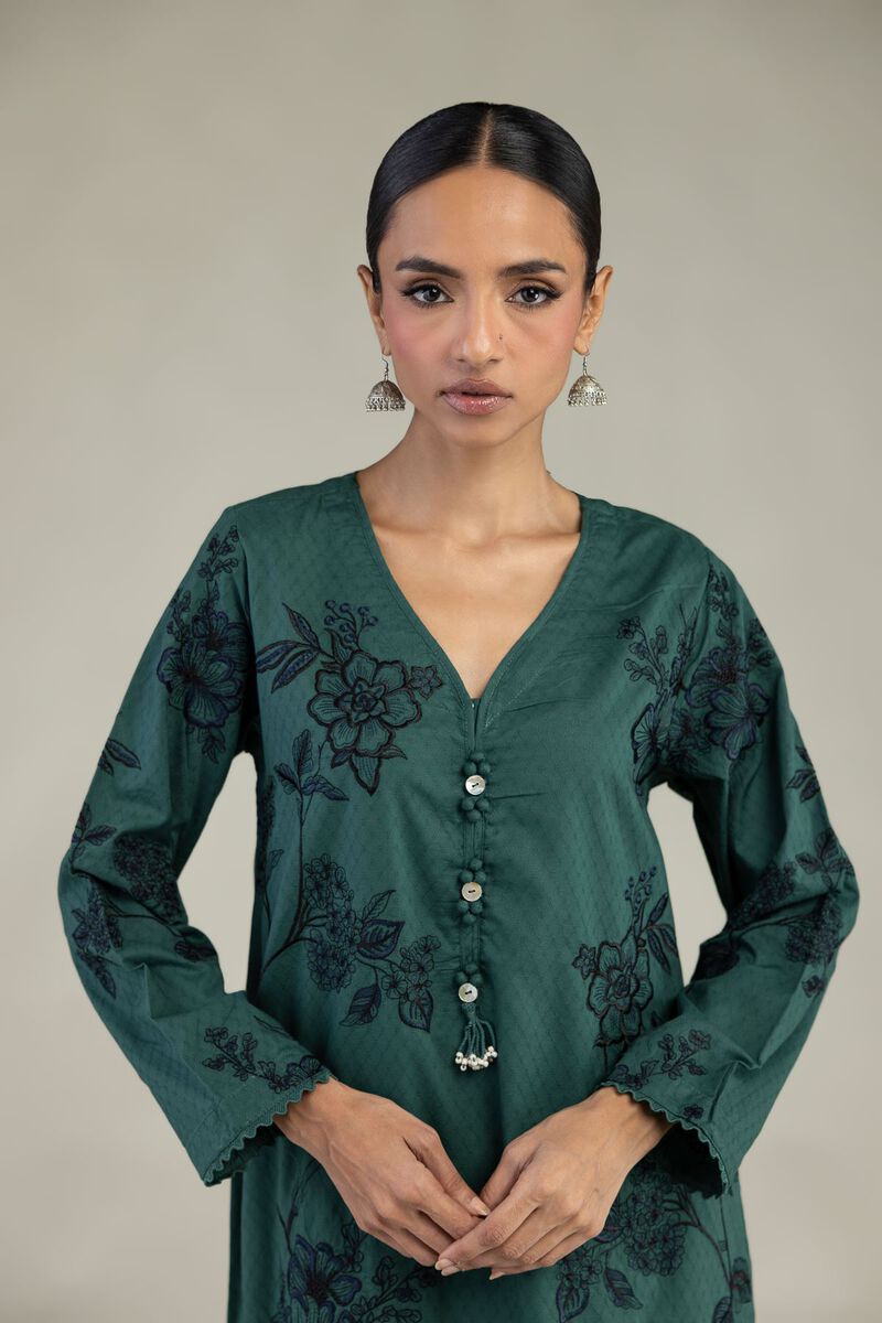 Green Longline Kurta