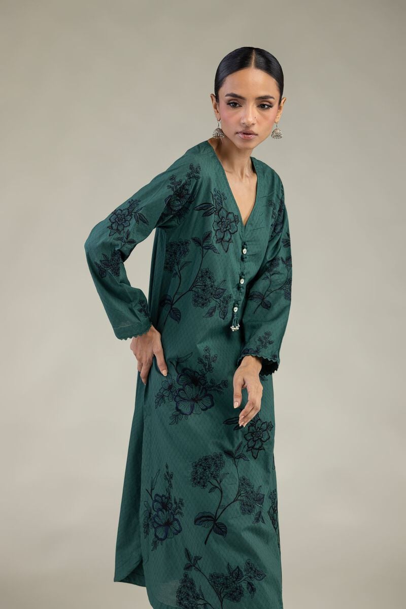 Green Longline Kurta