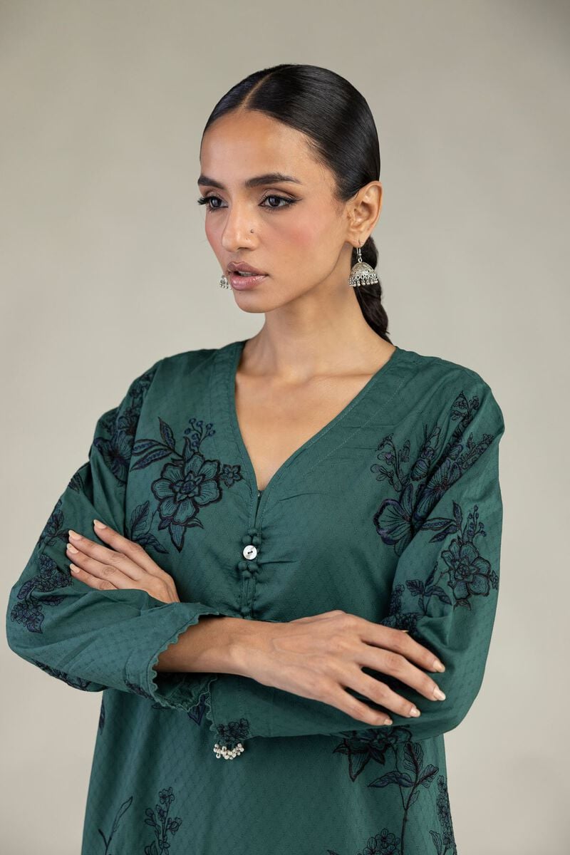 Green Longline Kurta