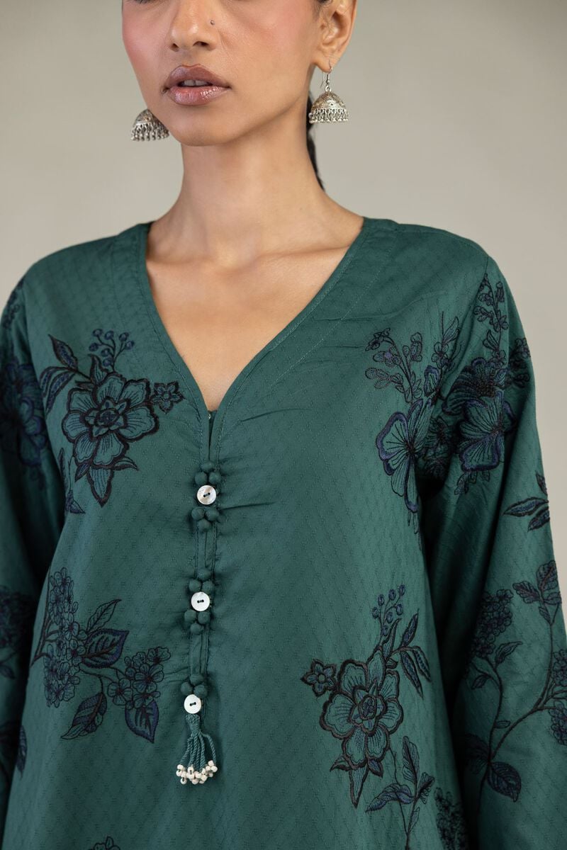 Green Longline Kurta
