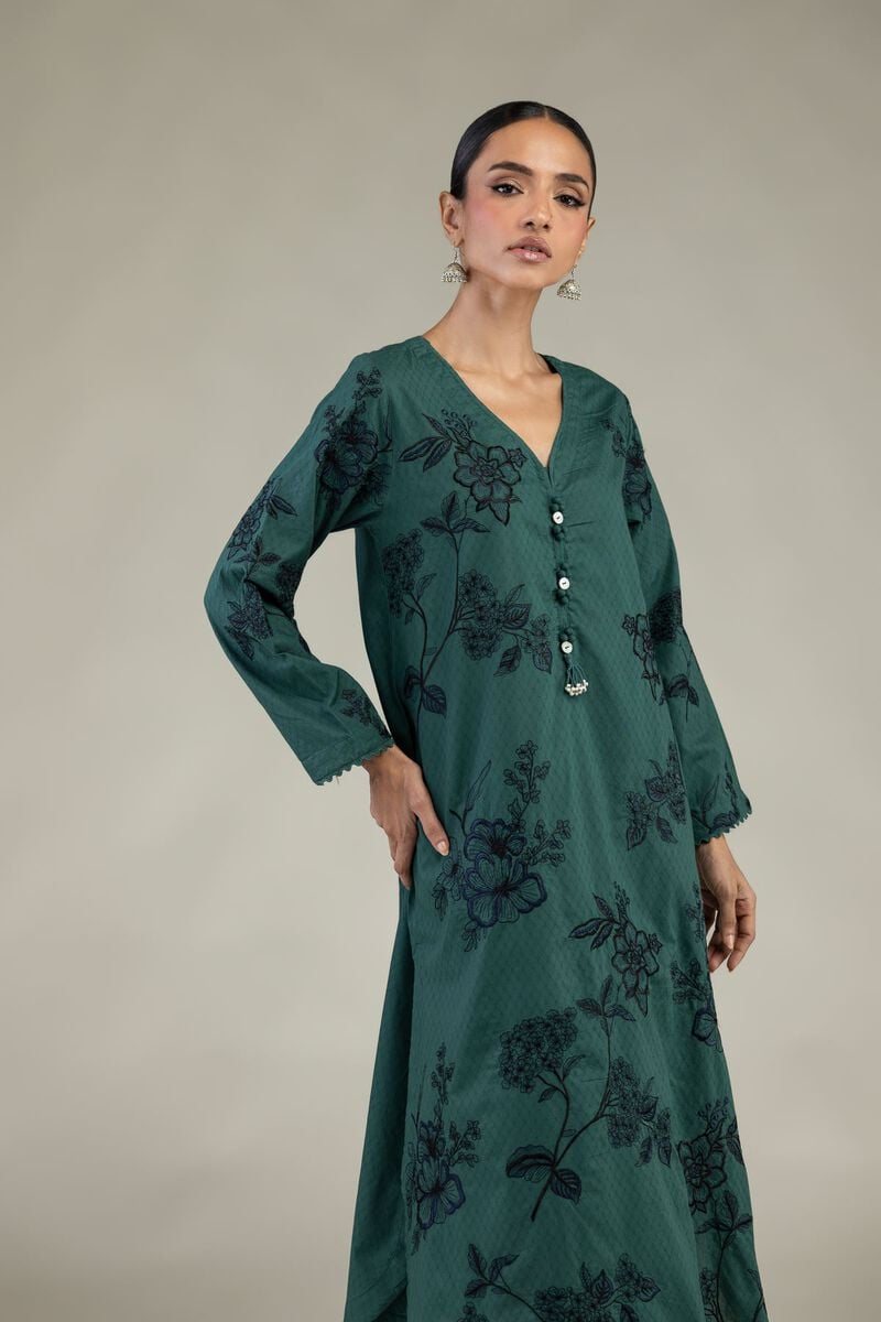 Green Longline Kurta
