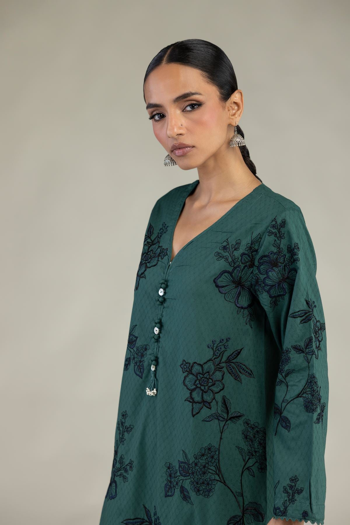 Green Longline Kurta