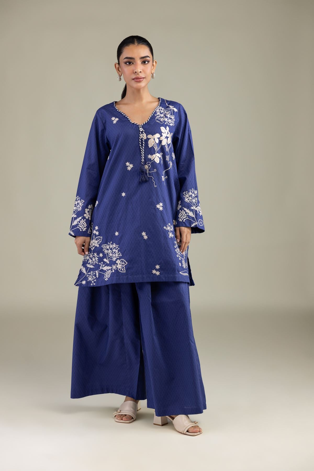 Cotton Navy Kurta