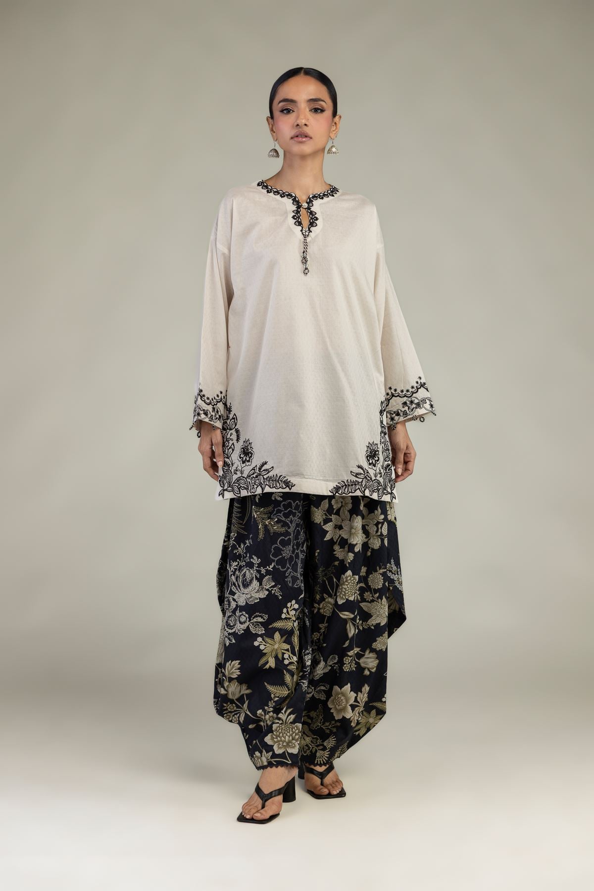 Floral Cotton Pants