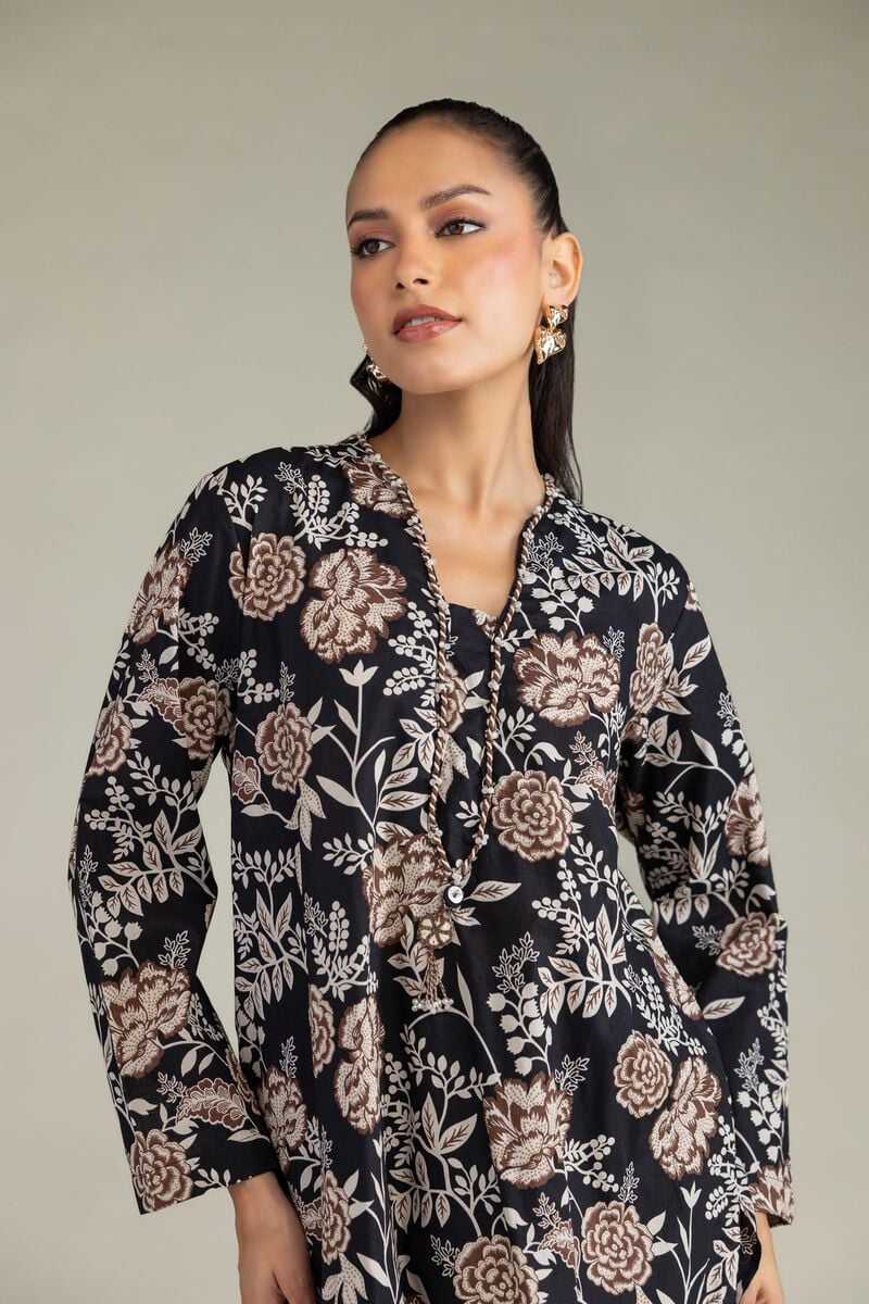 Black Cambric Kurta