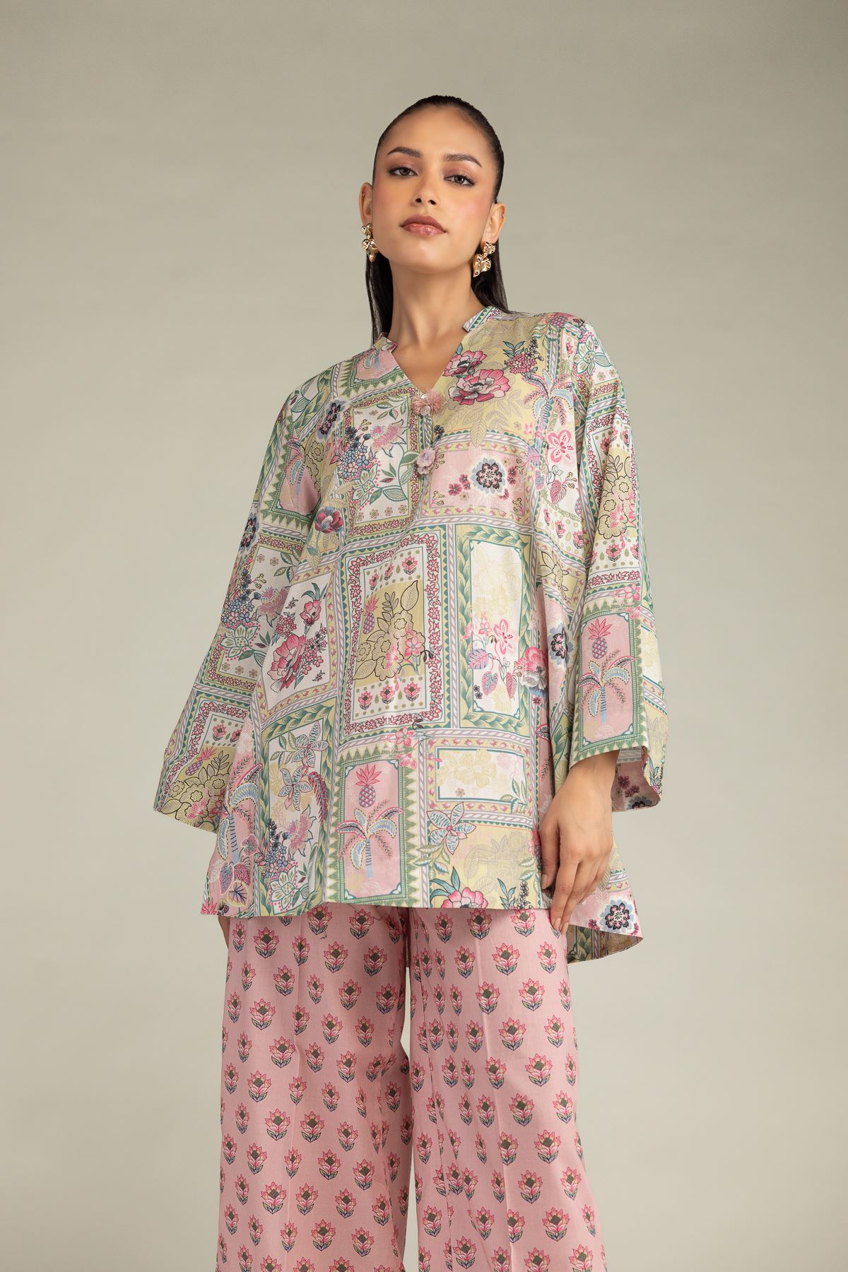 Floral Cambric Kurta