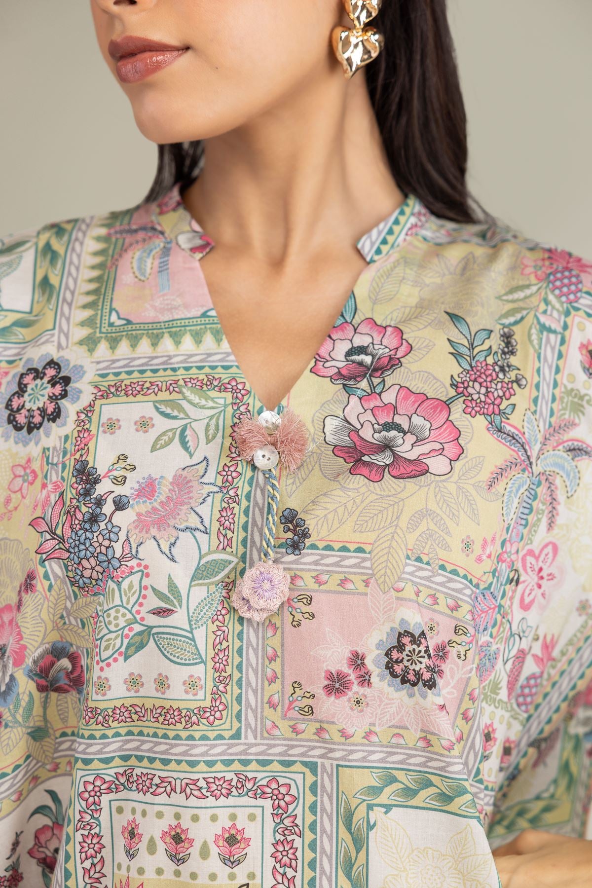Floral Cambric Kurta