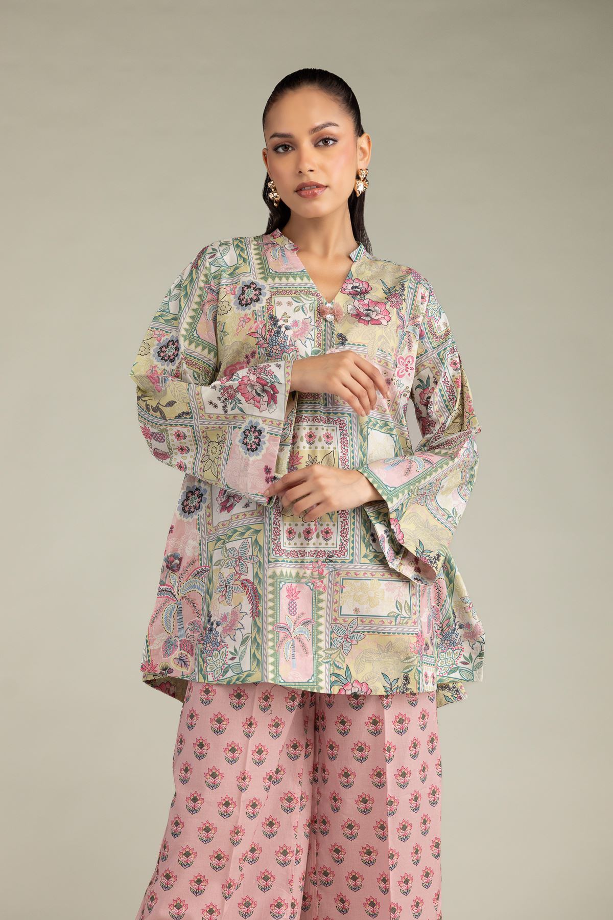 Floral Cambric Kurta