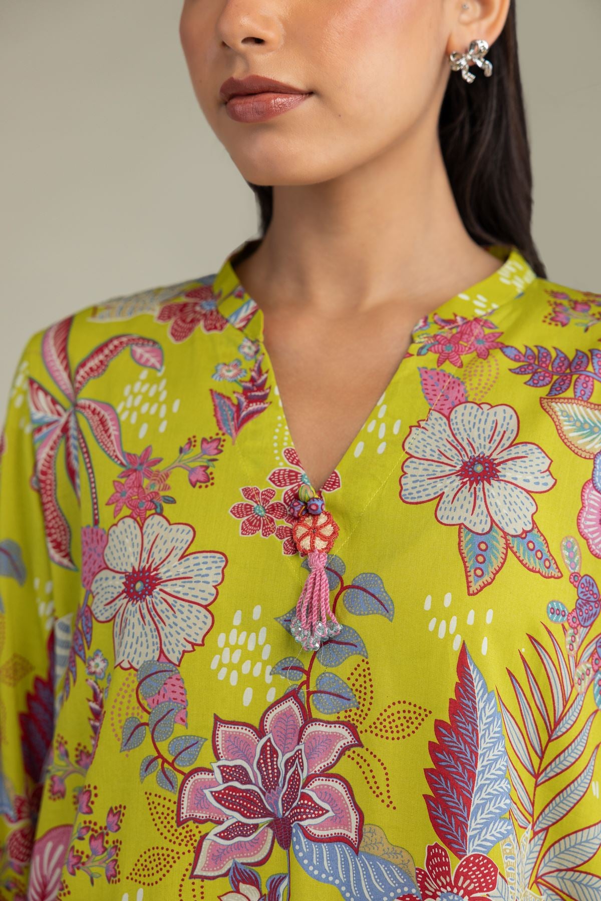 Floral Cambric Kurta