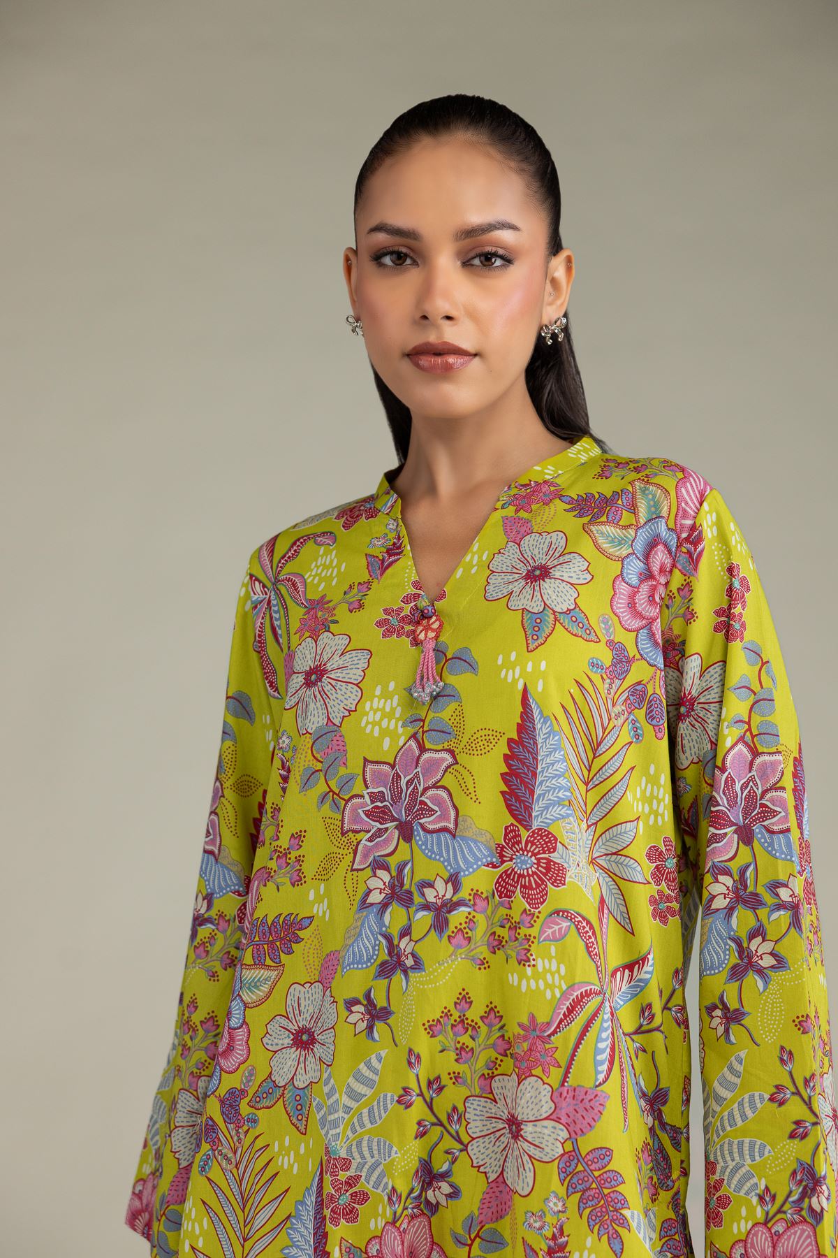 Floral Cambric Kurta