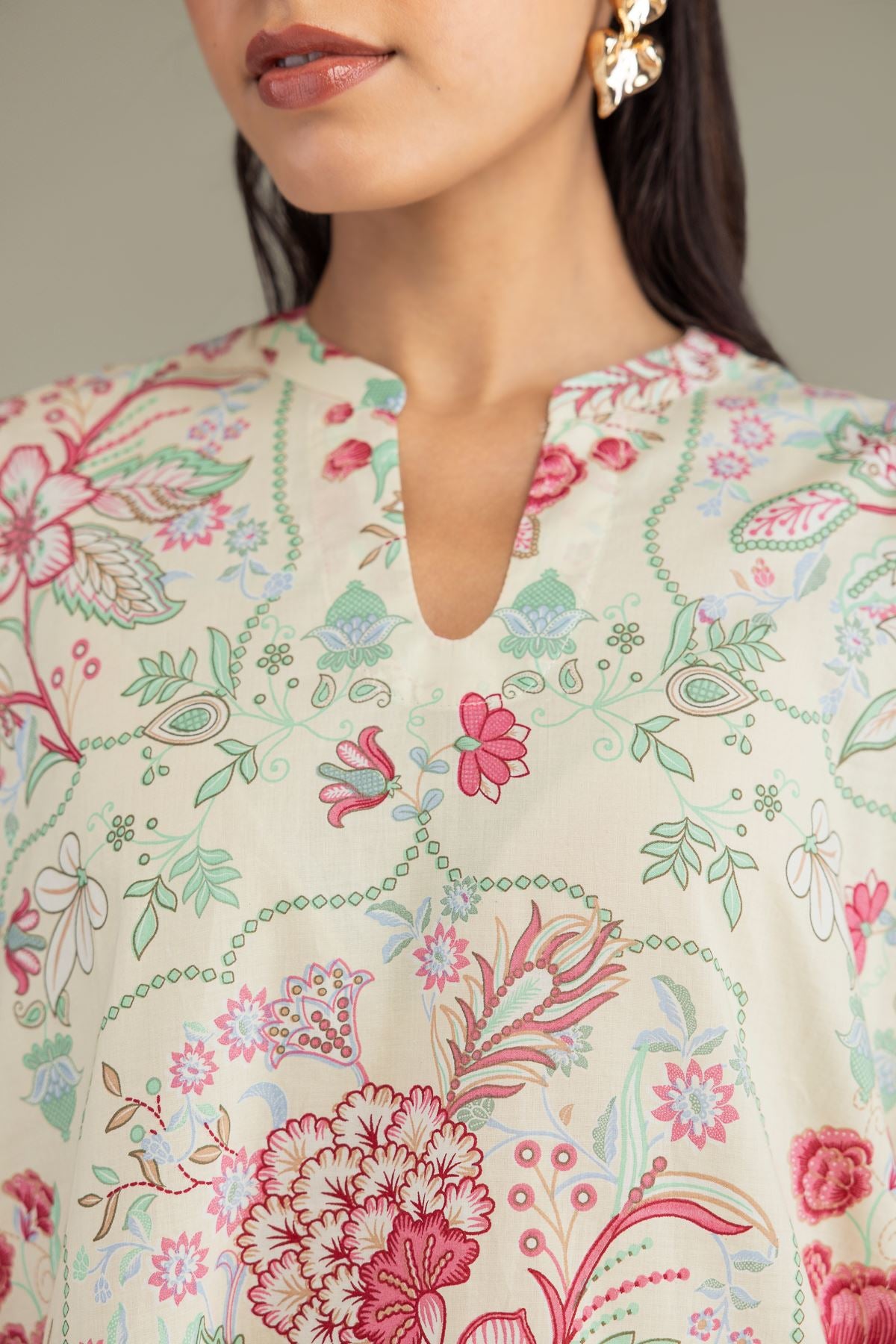 Floral Cambric Kurta