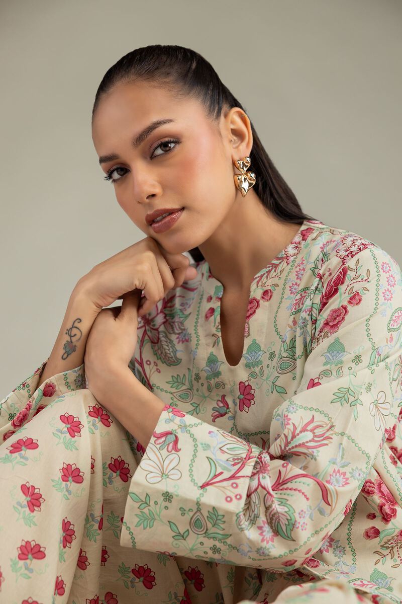 Floral Cambric Kurta