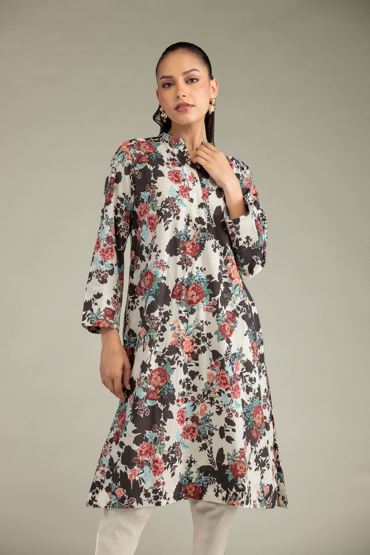 Floral Cambric Kurta