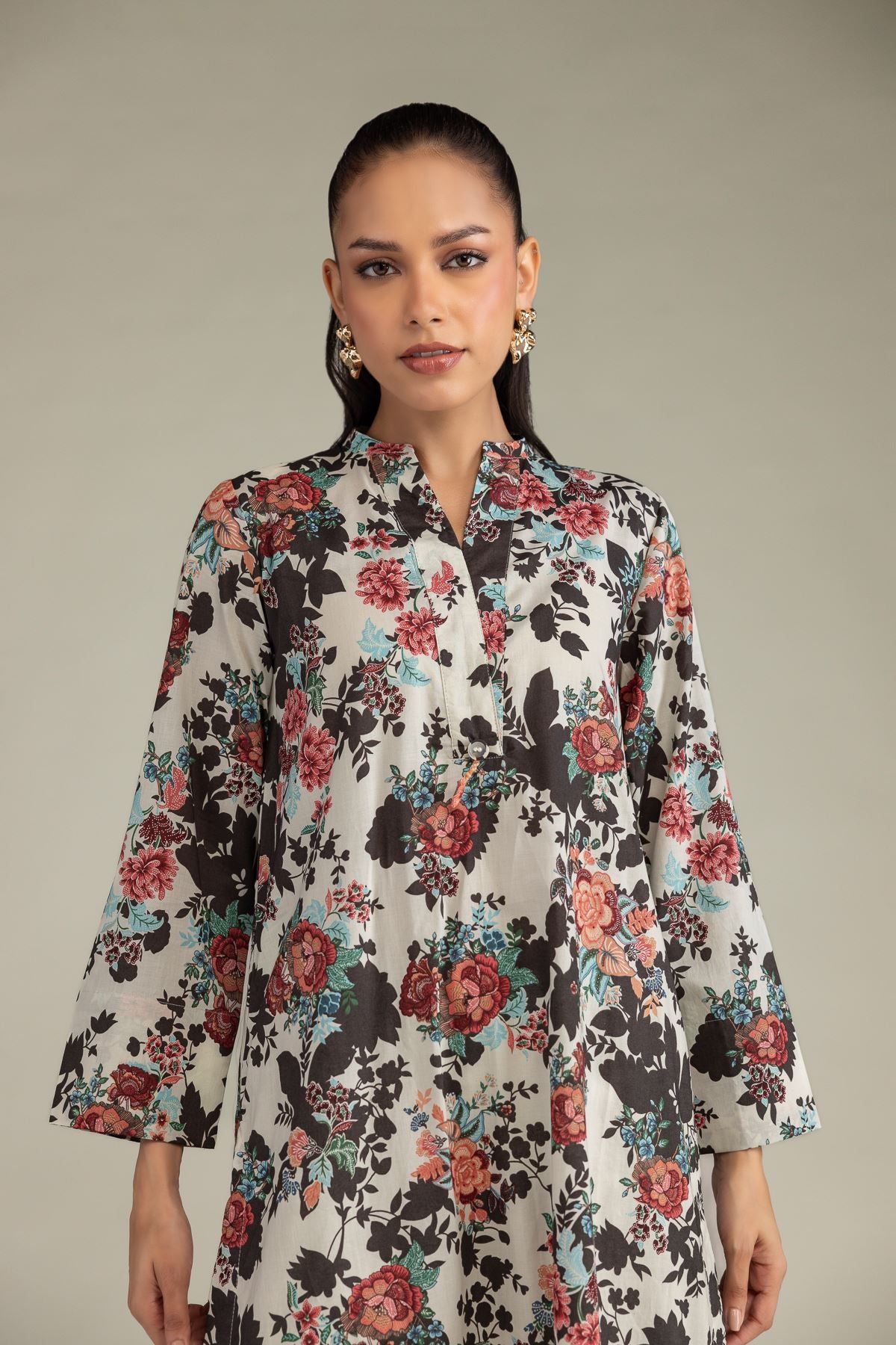 Floral Cambric Kurta