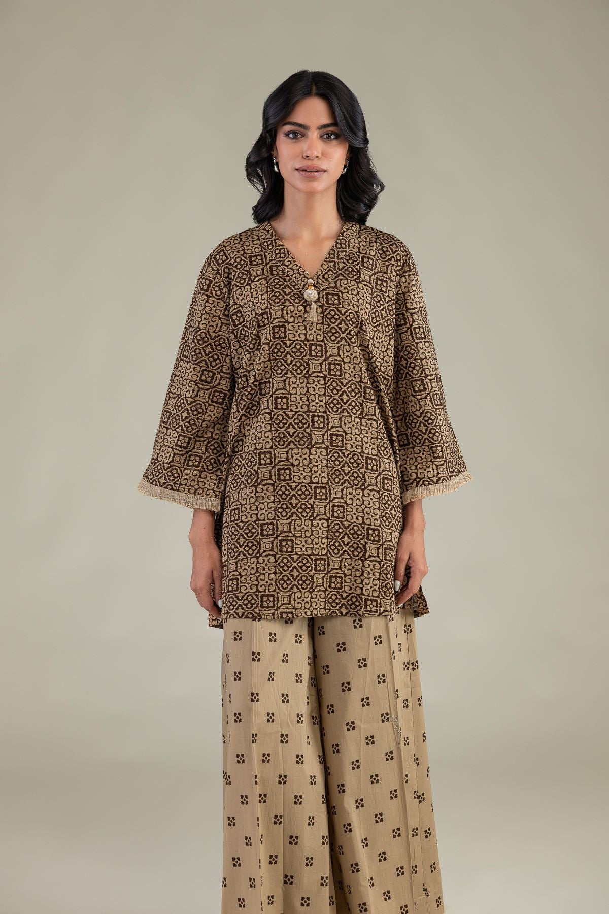 Short V-Neck Kurta