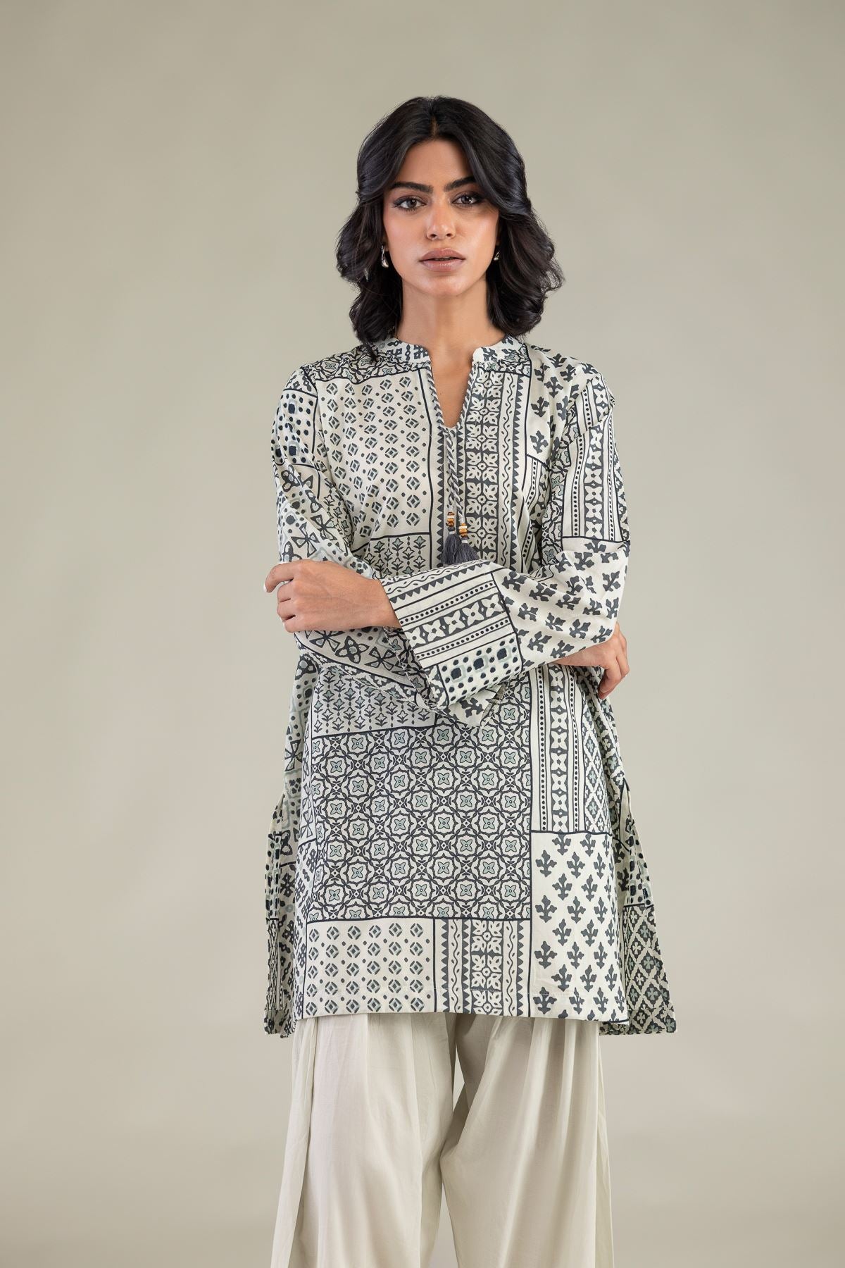 Short V-Neck Kurta
