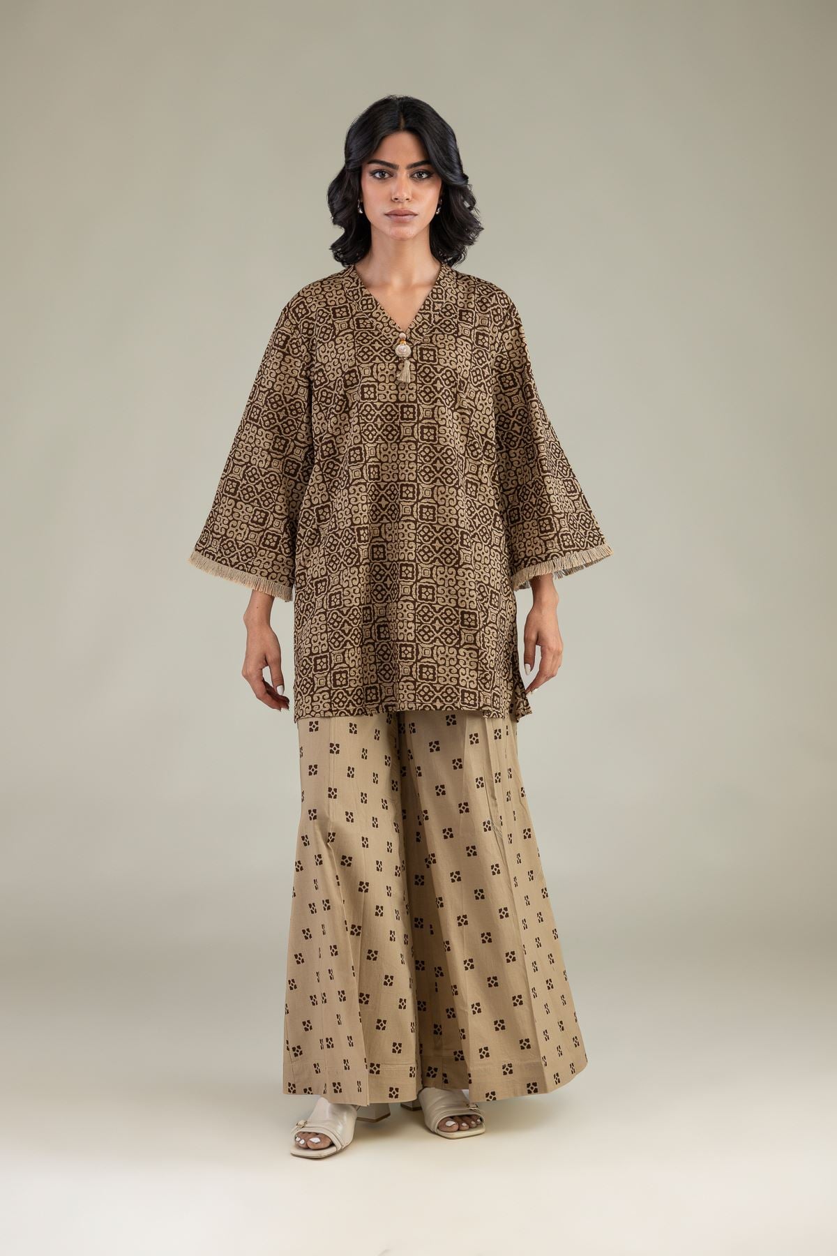 Short V-Neck Kurta