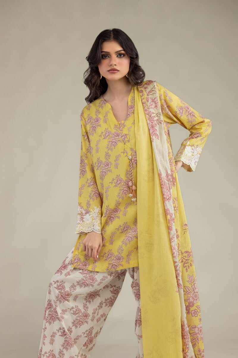 Yellow Lawn Kurta