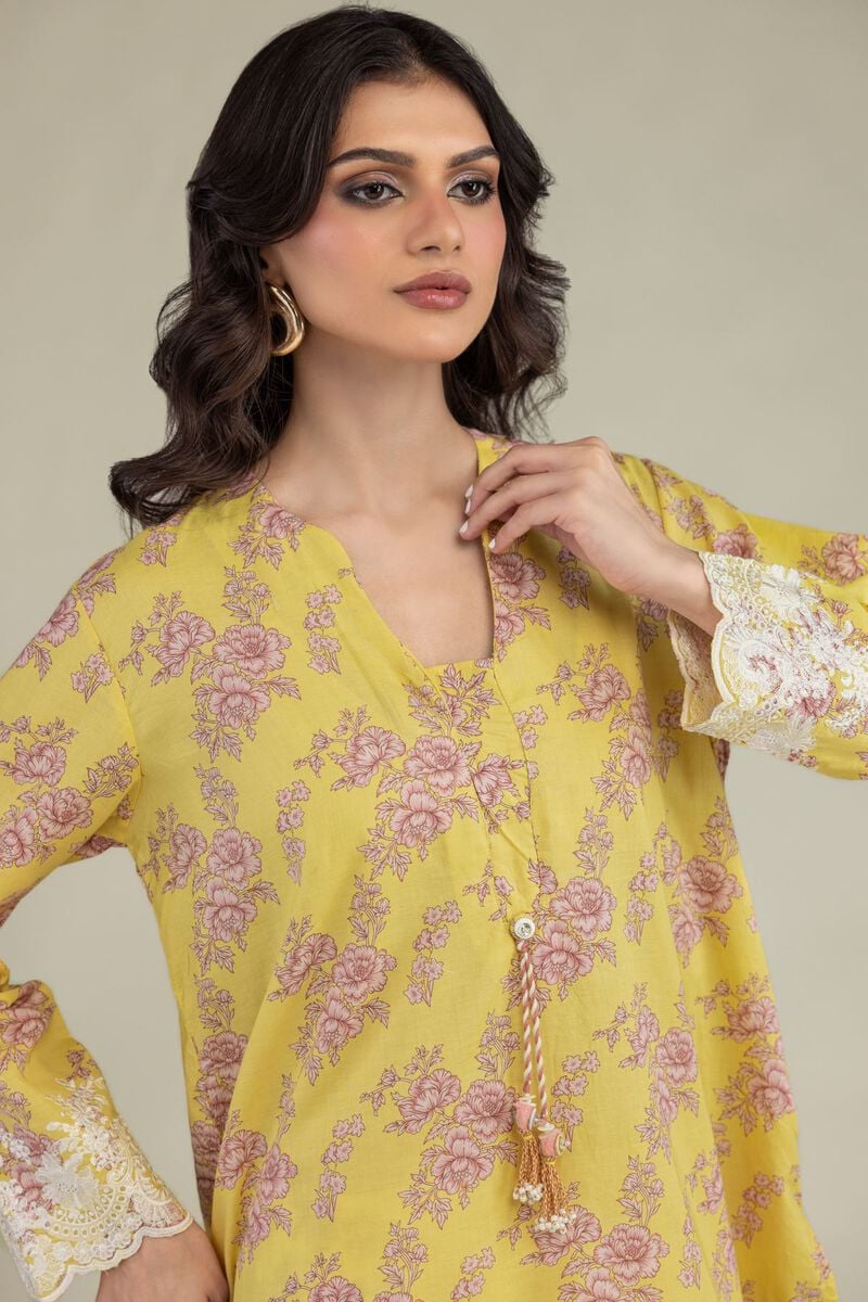 Yellow Lawn Kurta