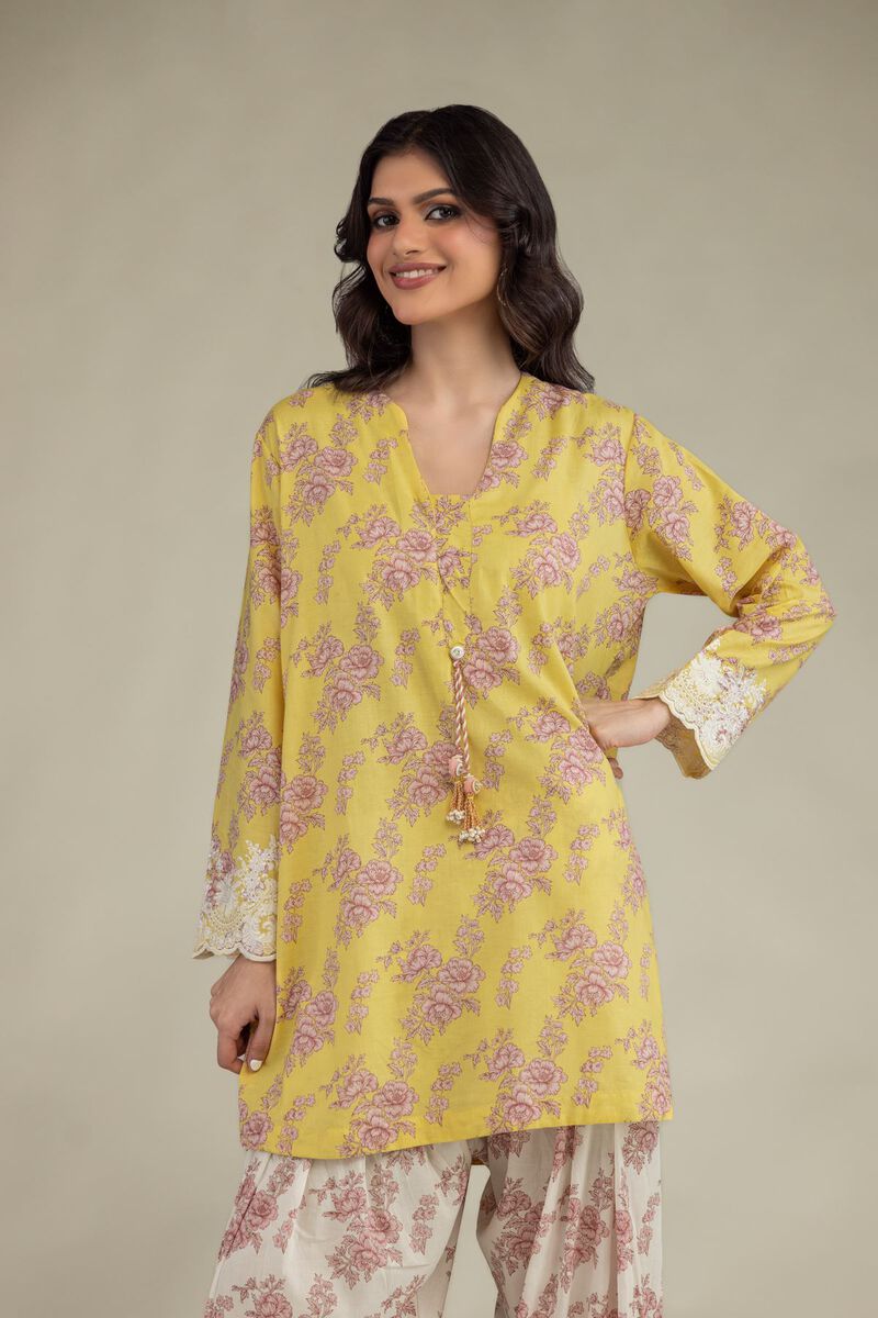 Yellow Lawn Kurta