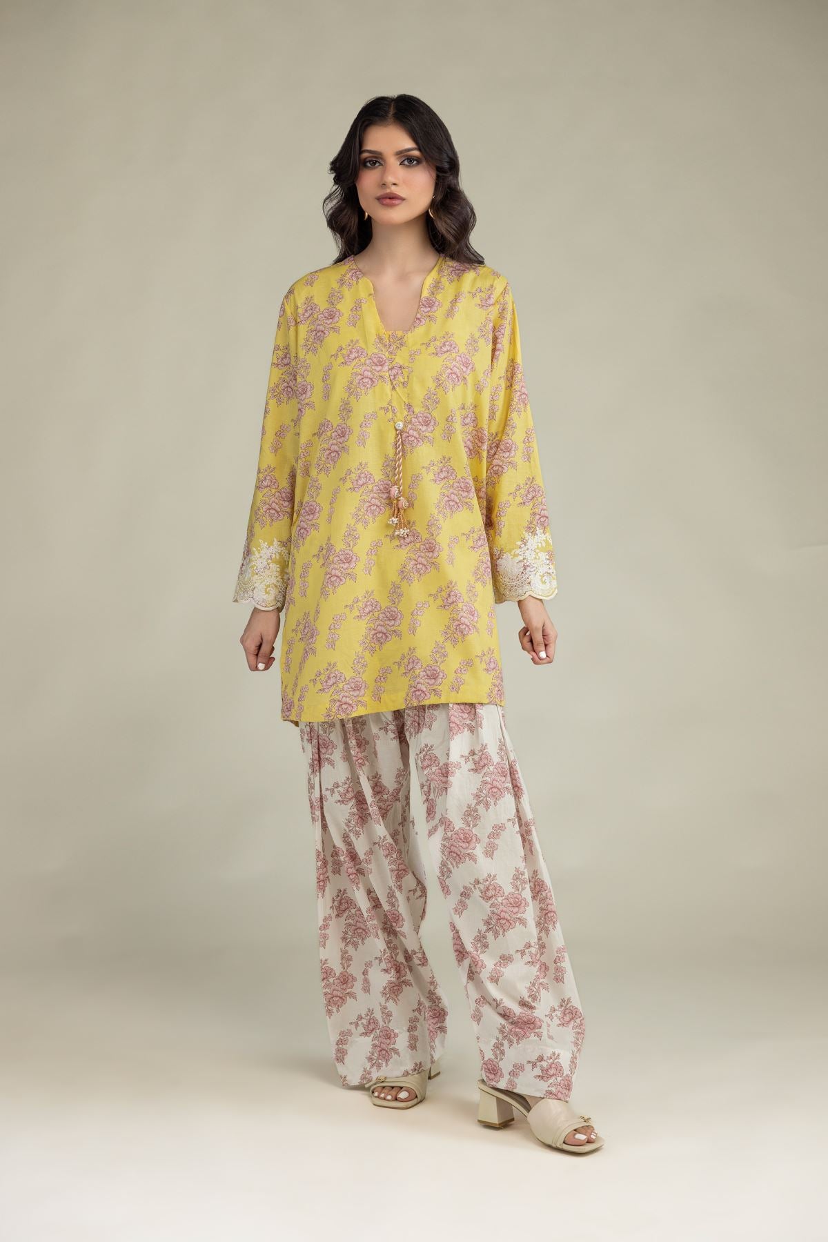 Yellow Lawn Kurta